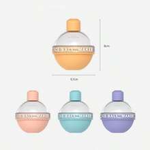 1个硅胶冰球模具，圆形球形冰球制作器，适用于威士忌和饮料，家用制冰工具 - 彩色 - 查看 8