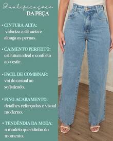 Women Jeans - 中等水洗藍 - 查看 8