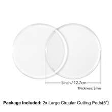 2pcs Deformation-Resistant Round Cutting Mats, 5 Inch/3.5 Inch Transparent Polycarbonate Plastic Round Cutting Boards - 2-piece Set - View 12