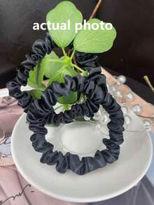 2pcs 100% Mulberry Silk Hair Scrunchies, 22mm, Anti-Wrinkle & Anti-Breakage, Natural Hair Accessories, Fashion Hair Ties, Ponytail Holders, Animal Print - Multicolor - View 13