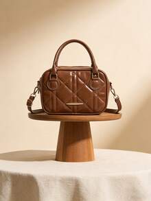 1 Stück Dieser stilvolle einfarbige retro PU-Quadrat-Handtasche hat ein einzigartiges Design, das für verschiedene Anlässe geeignet ist und vielseitig genug ist, um allen Bedürfnissen zu entsprechen. Perfekt für Outdoor-Aktivitäten, Freizeit, Pendeln und mehr, ist es das perfekte Geschenk für Teenager. - Verschiedenfarbig - Übersicht 4
