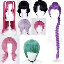 1顶韩式多色cosplay假发，外观自然，耐热全头假发，适合cosplay、派对、约会、恶作剧、摄影，新手友好，角色扮演，生日、约会、节日热门礼物 - 彩色 - 查看 3