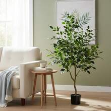 1pc/120cm Artificial Silver-Edged Green Plant, Tall With Natural Texture Decorative Floral, Suitable For Staircase Corner, Corridor, Home, Daily Use, Housewarming And Plant Corner Home Decor - Tree - View 8