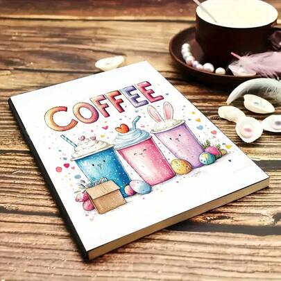 A Cute Easter Coffee Bunny Notebook