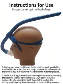 1pc 5-Color Swim Training Breathing Tube, Wet Design Anti-Choking, For Freestyle/Backstroke/Butterfly Stroke Breathing Training, Soft Silicone Mouthpiece Fits Face Closely, Suitable For Pool Training/Snorkeling/Swimming Lessons, Stable And Won't Fall Off, Improves Endurance And Swimming Skills, Portable And Durable Easy To Clean - Multicolor - View 6