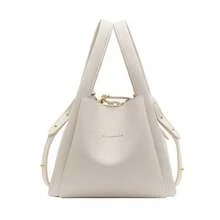 Nouveau sac de mode printemps pour femmes, sac seau en cuir doux avec motif de litchi, simple et polyvalent, convient pour le trajet, sac à bandoulière mère et fille. - blanc cassé - Voir 7