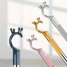 Adjustable Stainless Steel Garment Support Rod - Extendable Design - Durable Stainless Steel With Plastic Ends - Hanger Support And Clothing Retriever - Stylish And Durable - Preferred Choice For Wardrobe Organization And Easy Hanging/Retrieving Clothes - Multicolor - View 4