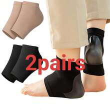 3 Pairs Unisex Silicone Moisturizing Foot Socks, Suitable For Cracked Heels - Black - View 6