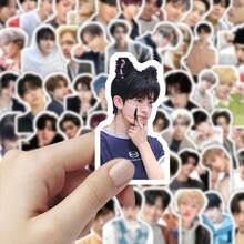 100pcs EN/HY Boyband Stickers, Celebrity Notebook Phone DIY Scrapbooking Waterproof Decorative Stickers - Multicolor - View 12