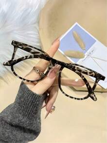 1 par de gafas cuadradas unisex, lentes transparentes, adecuadas para computadora, juegos, televisión, teléfono y uso diario. - Multicolor - Ver 5