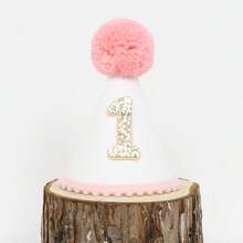1pc 1st Birthday Party Hat, First Birthday Party Headpiece, 1 Year Old Birthday Hat, Blue Green Pink Brown Birthday Cap, For 1 Year Old Birthday Photo Decoration, Birthday Gift, Photo Prop, 1st Birthday Party Decor - Multiple Styles - View 5