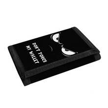 Personalized Wallet, Teenager Coin Purse, Clip-On Design, Don't Touch My Wallet Eye Series Card Holder, Black - Multicolor - View 9