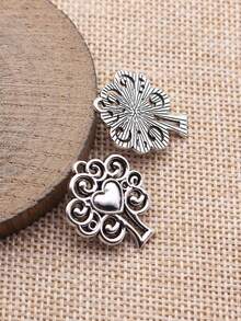 10pcs 23x20mm Hollow Out Heart Tree Pendant Pendant For DIY Jewelry Making Necklace Keychain Phone Chain Bracelet Making Accessories Handmade Craft Making Findings - Love Tree - View 9