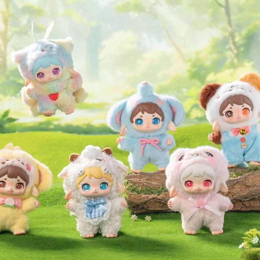 1pc Cute Plush Doll Figure Blind Box, Articulated Skeleton Posable Figurine Pendant Gift (Non-Plush Filled), Random Delivery, Big-Eyed Plush Doll, Home Decor Fruit | Adorable Decorative Item - Multicolor - View 1