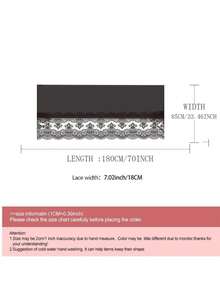 1pc Pearl Chiffon Lace Trim Women's Headscarf, New Summer Travel Shawl Scarf - Multicolor - View 3