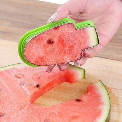 1 Pc Easy-To-Use Watermelon Slicer & Popsicle Mold With Comfortable Silicone Handle - A Fun Fruit Cutter For Everyone, Perfect For Summer Snacks.