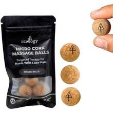 Travel Cork Massage Ball | Lightweight,  Alternative To Lacrosse Ball For Muscle Pain Relief (1.9 Inch (Pack Of 1), Sanded Cork) - Extra Small 0.75 Inch (Pack Of 3)-sanded Cork - View 2