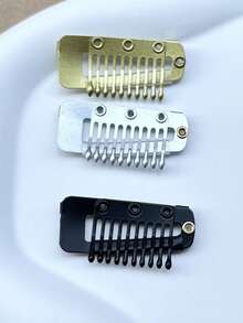 50PCS/20PCS/15PCS/10PCS/6PCS Hot Selling Clips Hat Veil Scarf Fixing Clips Wig Hairpiece Elastic BB Clips - Silver - View 4