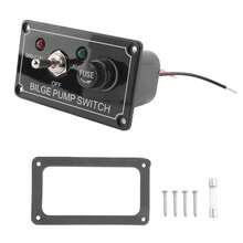 DC 12V Fused Marine Bilge Pump Switch Panel With LED Indicator Light ...