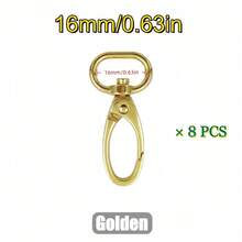 Bộ 8 chiếc móc xoay kim loại 16-38mm, móc càng cua, vòng chìa khóa, móc treo, phụ kiện tự làm móc khóa, dây đeo và túi xách. - 8 cái - Xem 23