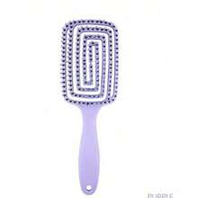 Breathable And Smooth Hair Brush, Suitable For Wet/Dry/Curly/Thick/Long/Damaged Hair. Available In Black, Pink, And Purple. - Màu tím - Xem 1