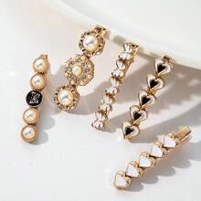 5pcs/Set Women's Fashionable High-End Hair Clips, Suitable For Daily Use,Summer,Holiday,Travel - MultiWarna - View 4