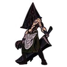 Horror Game Silent Hill Pyramid Head Pin Badge Backpack Decoration Metal Accessory - Black E-9-1-0 - View 1