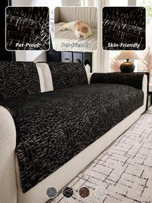 1件装雪尼尔四季通用宠物防滑沙发垫，适用于家庭客厅、卧室、办公室沙发，可机洗 - 多色 - 查看 12