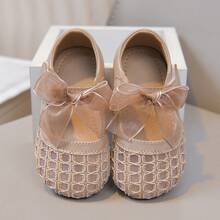 1 Đôi giày bệt lưới nơ mới mùa xuân/thu, giày công chúa thời trang cho bé gái, dép đế mềm khoét rỗng cho trẻ nhỏ - Màu Khaki - Xem 21
