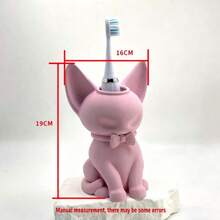 1pc Unisex Cat Couples Essential Original Cute Cat Design Electric Toothbrush Holder PLA Material Toothpaste & Toothbrush Storage Rack No Drilling Required Gift For Friends & Couples - Multicolor - View 2