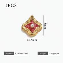 1 件 304 不锈钢 18K 镀金 夏季水果海洋系列 多元素滴油吊坠 女士吊坠 DIY 饰品项链手链制作配件 适合女士夏季海滩度假和日常佩戴 - 墜飾 - 查看 7