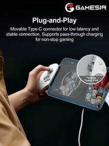 GameSir G8+ MFi 官方认证有线游戏手柄摇杆，兼容 17/16/15 系列、Mini 7/6 等 iOS、macOS 和安卓手机游戏手柄，长度 125-215mm，采用霍尔效应摇杆、霍尔效应模拟/灵敏扳机、双非对称马达和两个背部按钮。 - 查看 10