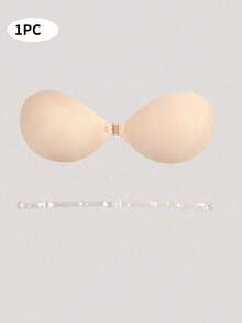 1pc (With Strap) Invisible Silicone Breast Petals, Cleavage Enhancing Bra Lift Adhesive Bra/Backless Bra Tape For Women - Multicolor - View 13