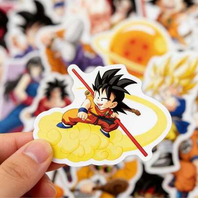50 miếng dán trang trí hoạt hình Nhật Bản, bao gồm các nhân vật như Krillin, Bulma, theo phong cách sưu tập anime, thích hợp để dán lên mũ bảo hiểm, đàn guitar, máy tính xách tay, điện thoại, ván trượt, hành lý, xe máy, bình nước, tuyệt vời cho đồ chơi trẻ em, quà tặng unisex, lễ Phục sinh, sinh nhật, phần thưởng, thích hợp cho người hâm mộ anime, thanh thiếu niên, làm sổ lưu niệm.