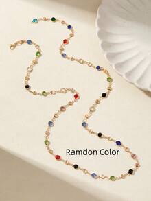 1 件金色/银色女士长款 Y 形项链派对配饰，深 V 形闪亮吊坠，适合约会、周年纪念、生日、节日、波西米亚风优雅奢华别致、时尚和女性化 - 金黃色 - 查看 4