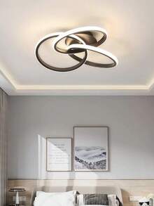 Warm And Romantic Golden Ceiling Light, Minimalist Modern Creative Atmospheric Nordic Round Study Room Lamp - Multicolor - View 3