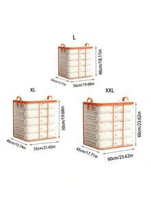 Large Capacity Quilt Bag,Clear Storage Bag With Reinforced Handle For Clothing And Bedding,Space-Saving Quilt Storage Bag With Visible Mesh Window Heavy-Duty Blanket Organizer,Dust-Proof Clothes Storage Bag,Students Stackable Blanket Storage Bag - 彩色 - 查看 5