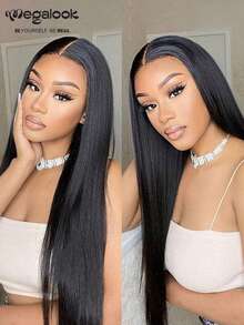 MEGALOOK Tóc giả ren phía trước 6x6, dài 12-26 inch, đường chân tóc ren trong suốt đã được tẩy trắng sẵn, tóc giả ngắn gợn sóng 12 inch - Không cần keo, đường chân tóc tự nhiên thoải mái cho người mới bắt đầu, phù hợp cho sử dụng hàng ngày, tiệc tùng, cosplay, trường học, kỳ nghỉ, Giáng sinh, Halloween, đám cưới, hẹn hò, Lễ Phục sinh, phụ nữ. - SNatural - Xem 3