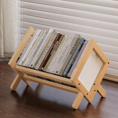 1 chiếc kệ sách xuyên biên giới tối giản sáng tạo, giá để đồ gia đình, kệ trưng bày sách bàn làm việc, thiết kế tối giản, khung nhẹ, kệ sách đa chức năng, không gian lưu trữ tại nhà/văn phòng.