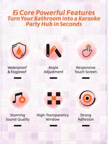 1个无线蓝牙防水浴室手机壳，带可伸缩可调节支架，蓝牙音箱，可用于淋浴和观看视频 - 查看 3