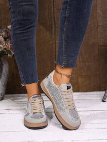 Dép lê nữ kiểu retro buộc dây, có khoen kim loại, phù hợp cho dự tiệc và mặc thường ngày. - Bạc - Xem 4