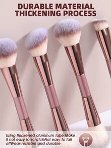 36PCS Makeup Tools Set Including:12PCS Makeup Brush Set+4PCS Makeup Sponges+4PCS Triangle Powder Puffs+4PCS Mini Makeup Sponges+4PCS Mini Air Cushion Powder Puffs+2PCS Facial Cleansing Sponges+2PCS Makeup Brush Cleaning Tools+2PCS Hand Bowl Strap+1pc Hairband+1pc Storage Bag - Multicolor - View 2