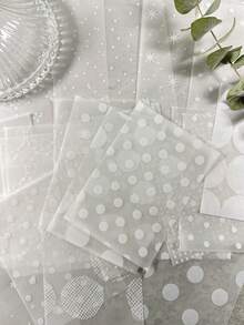 25pcs/Pack Dotted Vellum Paper, Versatile Retro Decor For DIY Scrapbooking, Photo Album - Polka Dot - View 5