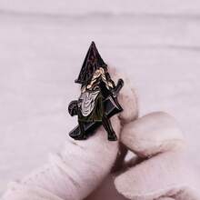 Horror Game Silent Hill Pyramid Head Pin Badge Backpack Decoration Metal Accessory - Black E-9-1-0 - View 3