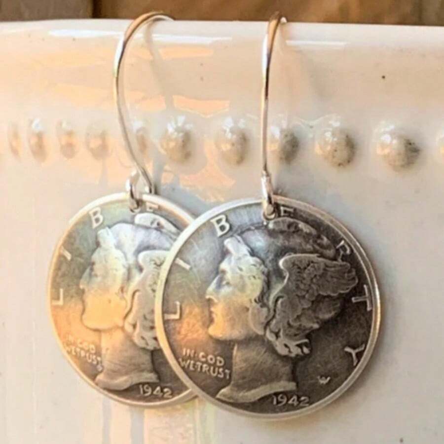 1 Pair Creative Pendant Earrings, 1 Pair Earrings, Bohemian Style Jewelry - Antique Silver - View 1