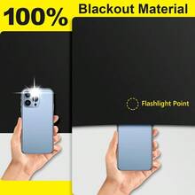 Blackout Curtains For Bedroom, Portable 100% Black Out Window Cover Film, Cuttable Blackout Shades Fabric Sheet, No Drill Window Blinds, Sun Heat Light Blocker For Travel Media Dorm, 57'' W - Black - View 3