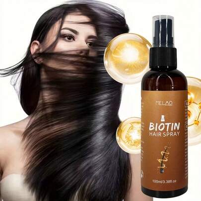  MELAO 生物素护发喷雾，100毫升/3.38液盎司，滋养强韧秀发，提升光泽和柔软度，控油控毛躁，打造柔顺丝滑秀发，轻盈配方