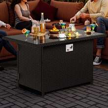 GartistGo Propane Gas FirePit Table With Tempered Glass Wind Guard For Outside Garden Backyard - Regular - View 7