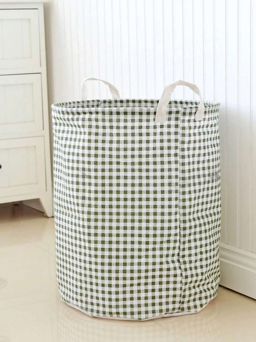 Cesta de lavandería plegable, impermeable y de gran capacidad con estampado de animales de dibujos animados, adecuada para dormitorio, baño y sala de estar, cesto de ropa sucia y caja de almacenamiento - Verde - Ver 1