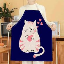 1 chiếc tạp dề họa tiết mèo, tạp dề in hình ngộ nghĩnh, thời trang, tạp dề nhà bếp, nấu ăn, dọn dẹp, tạp dề gia đình sáng tạo. - Nhiều màu - Xem 8
